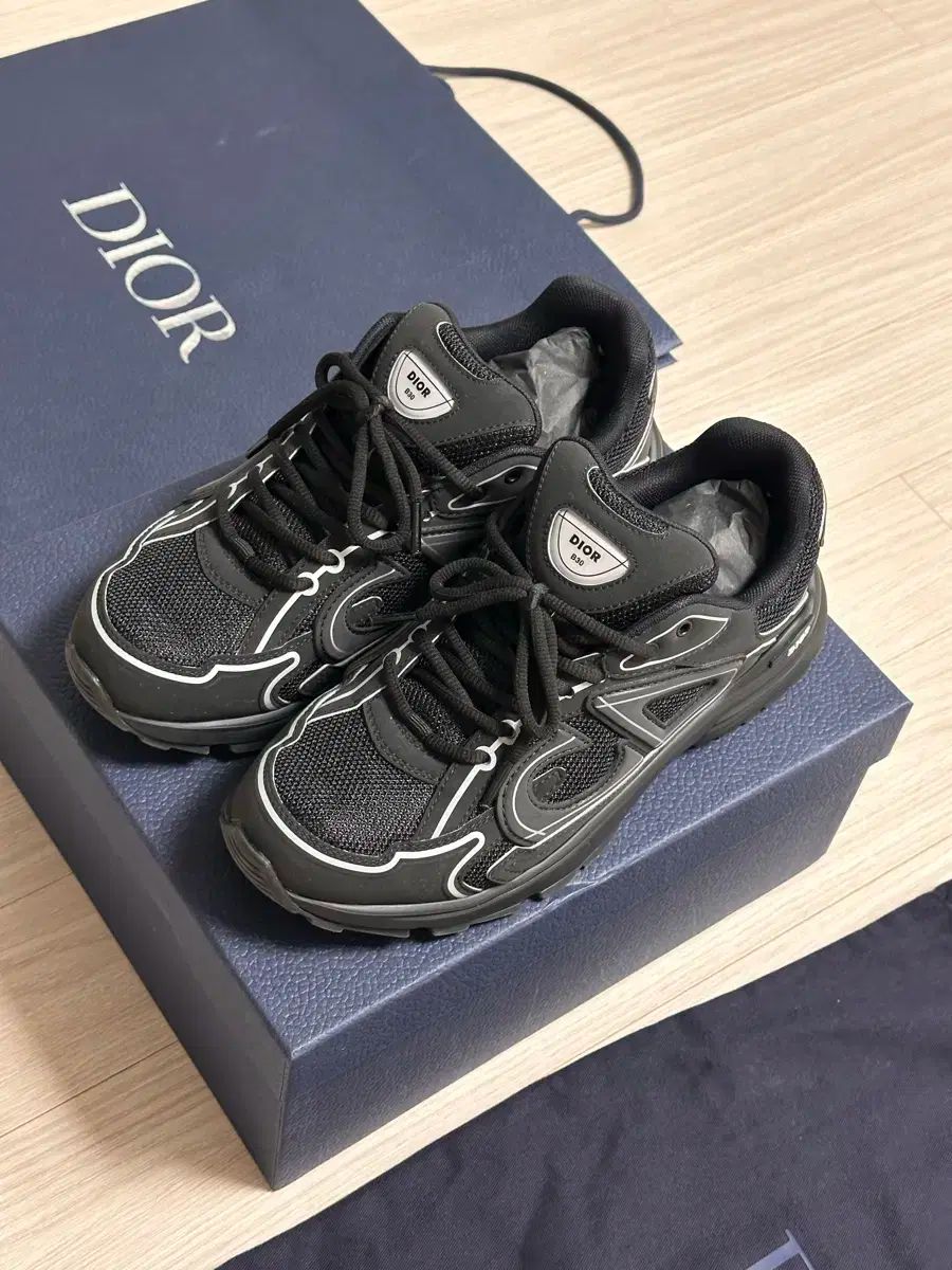 DIOR ディオール B30 Countdown スニーカーズ 黒 メッシ ＆ テック