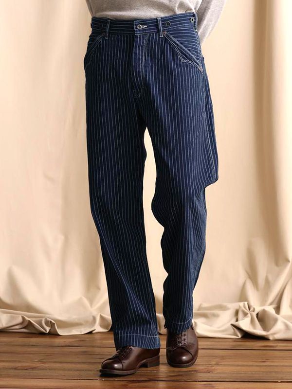 6月下旬発送予定 Schott ショット ヒッコリーストライプ パンツ メンズ レディース OLD HICKORY DENIM PANTS ヒッコリー デニム パンツ インディゴ ブラック 7825911002