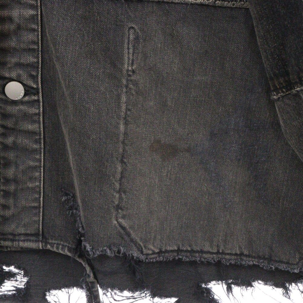 Jieda (ジエダ) 2TONE DAMAGE OVER DENIM SHIRT オーバーサイズ