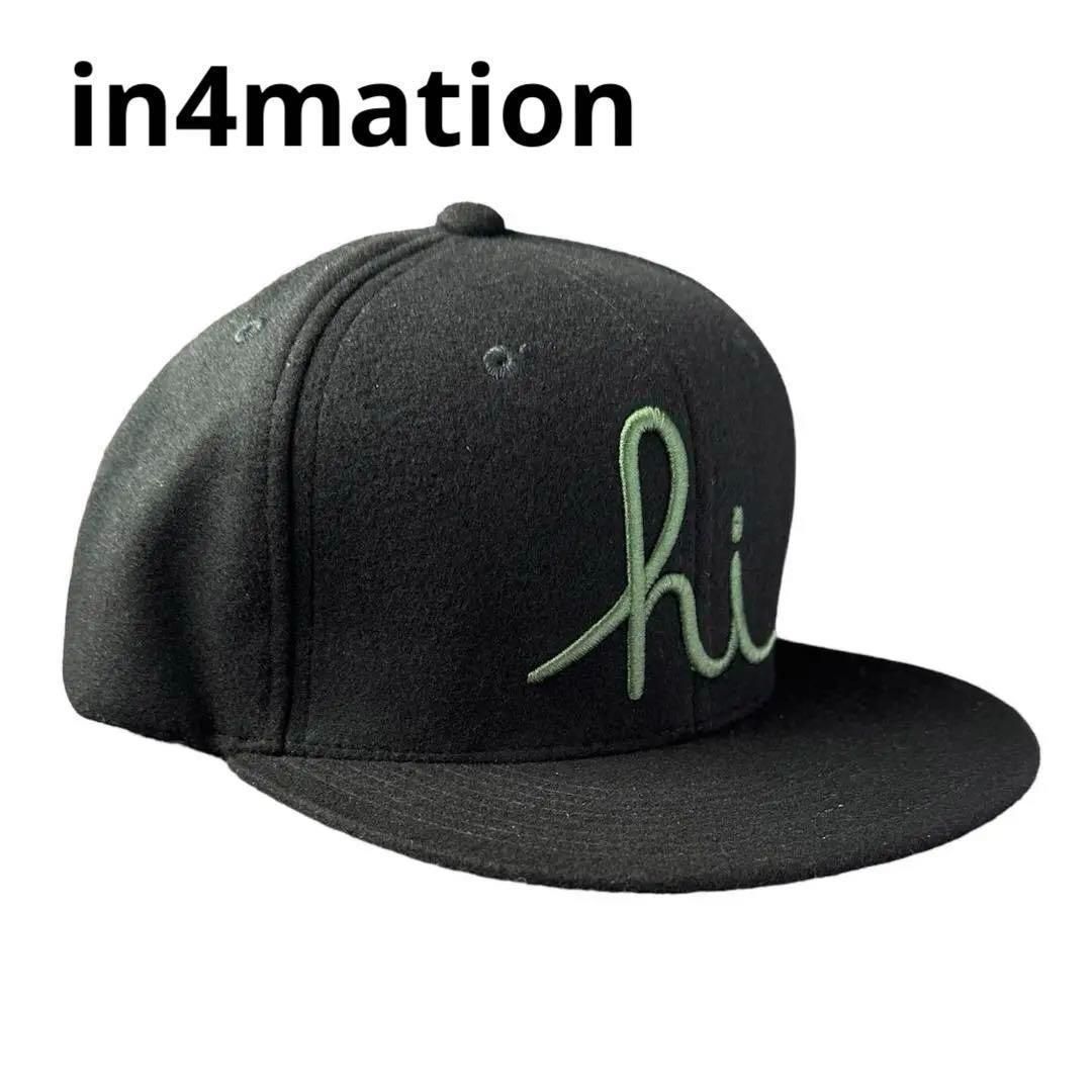 in4mation hi MELTON WOOL 黒×オリーブ スナップバック in4mation hi MELTON WOOL 黒×オリーブ スナップバック
