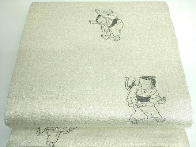 六通柄袋帯 妙音檜扇文
