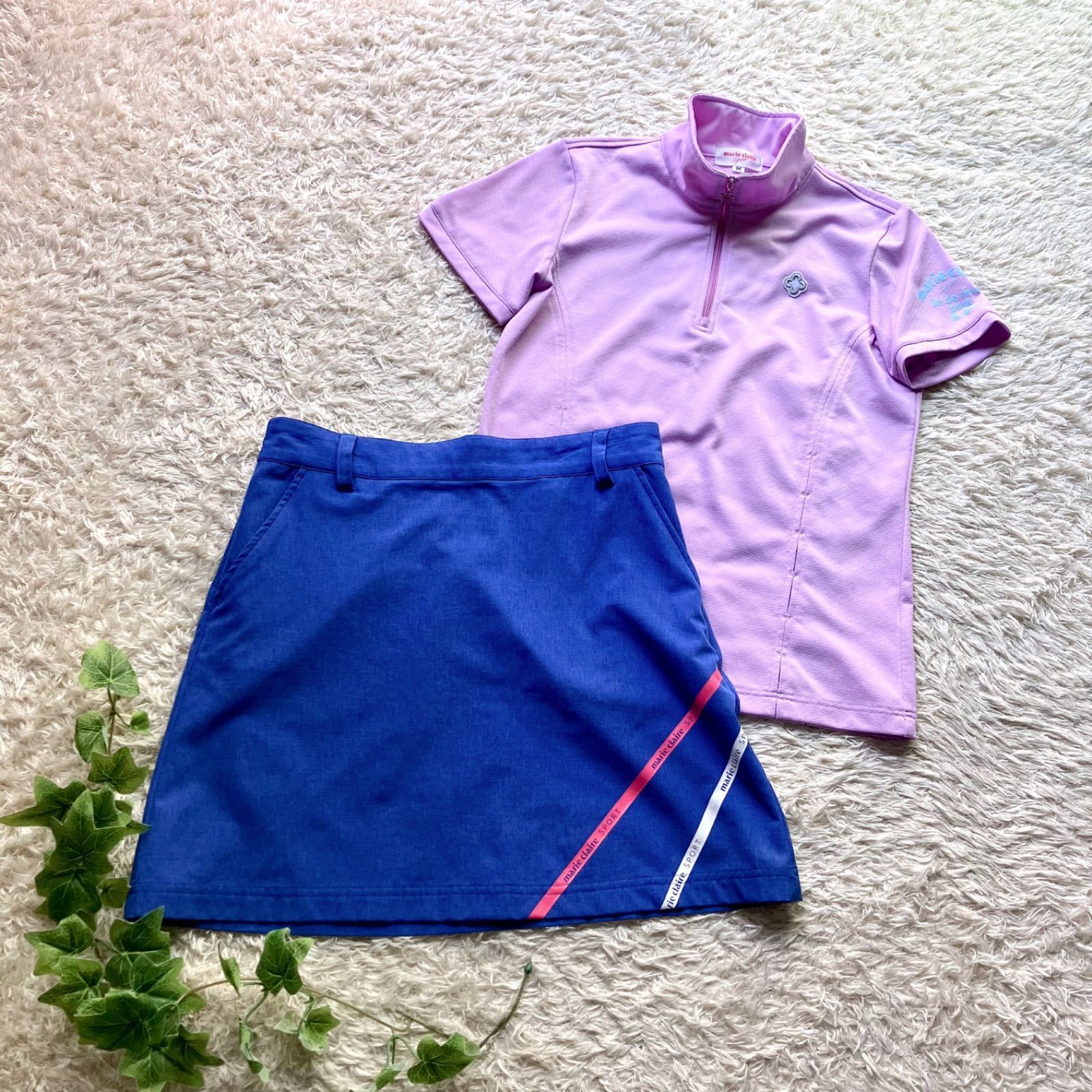 マリークレールポロシャツ、スカート マリクレールスポーツ marie claire sport ゴルフウェア 上下