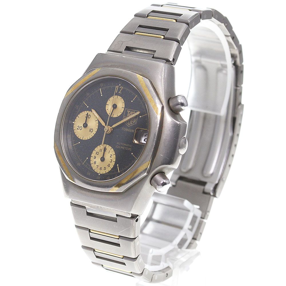 HEUER ホイヤー チタニウム アンティーク メンズ腕時計 タグホイヤー TAG HEUER チタニウム クロノグラフ デイト