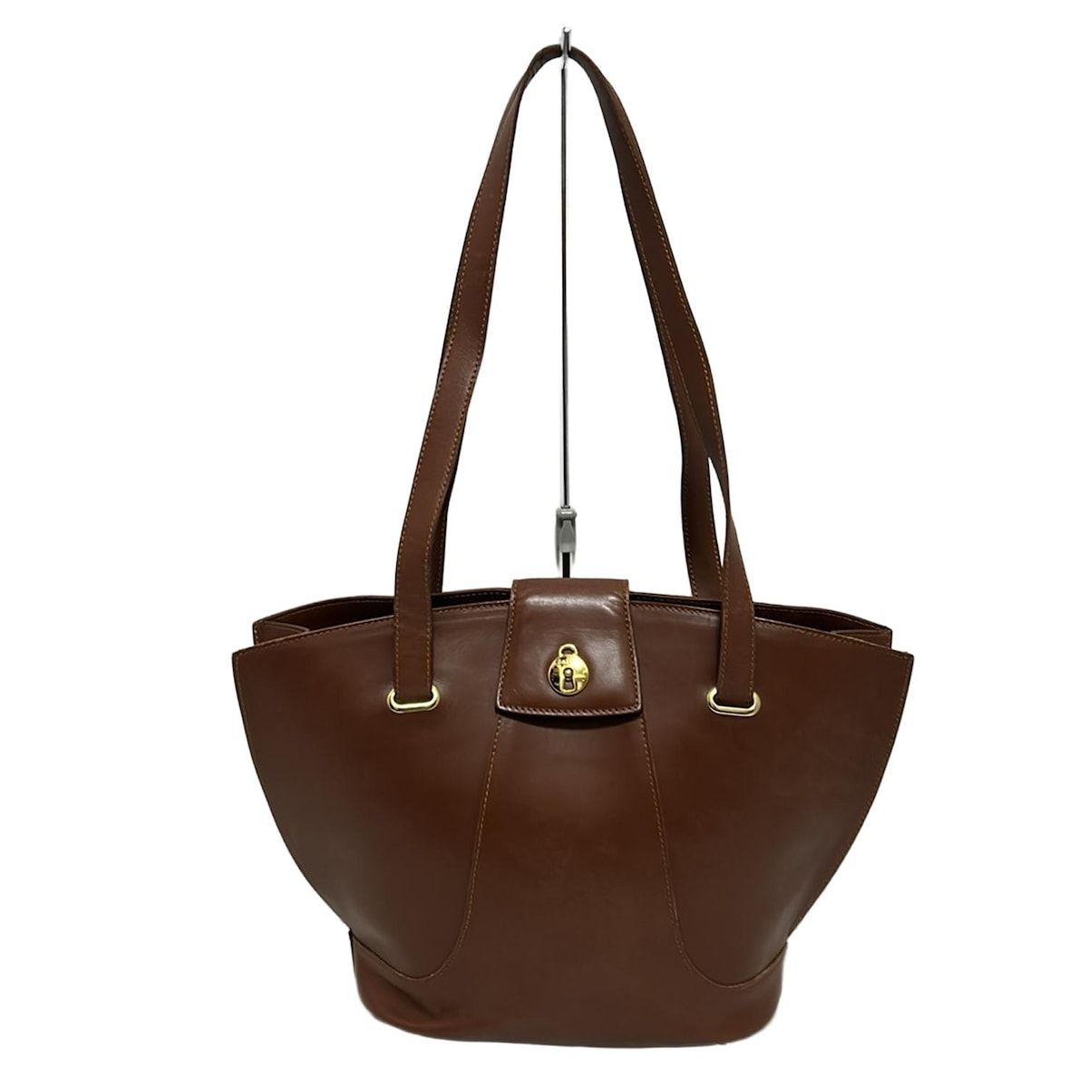 BALLY ダークブラウン レザー バッグ 保存袋付き 中古品 BALLY(バリー) Leather Shoulder bag レザー ショルダー バッグ