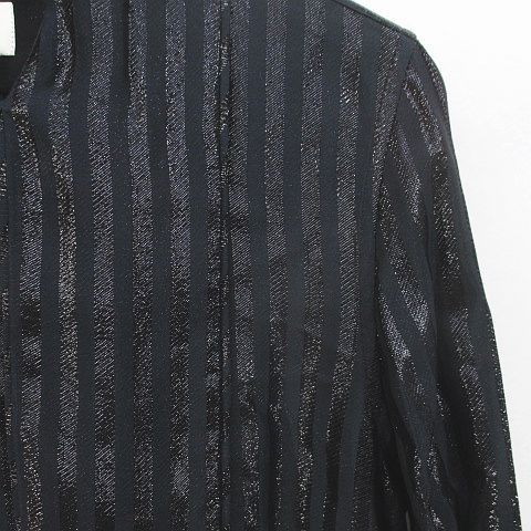サンローラン パリ SAINT LAURENT PARIS 長袖 シャツ ブラウス F36 黒 