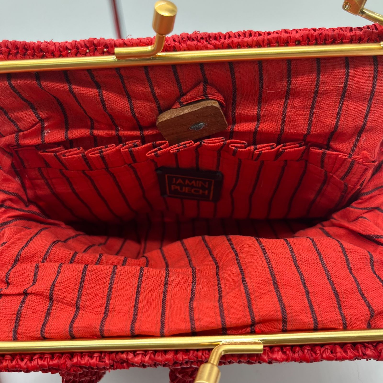 レア 希少 美品 JAMIN PUECH ジャマンピュエッシュ 保存袋付き がま口 
