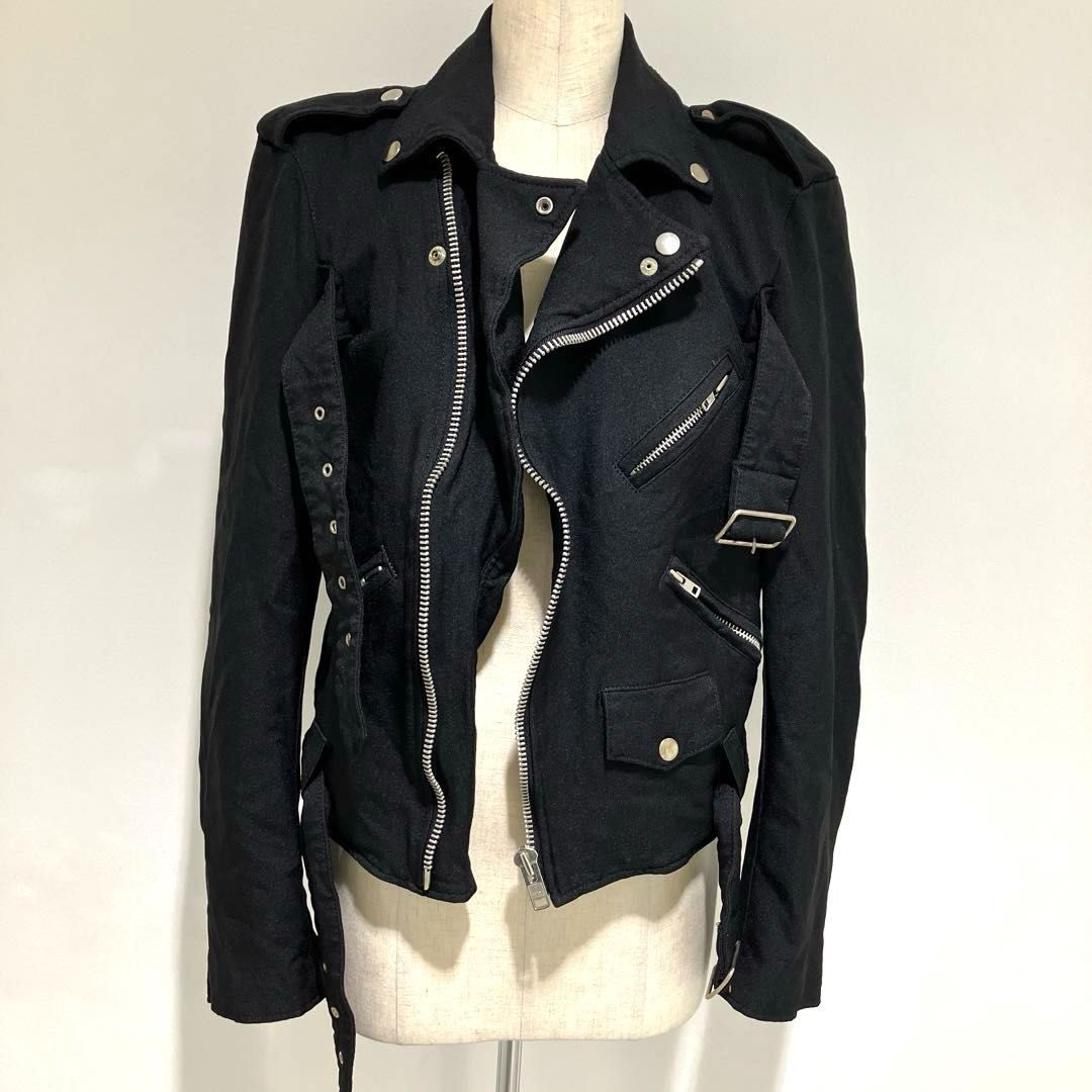 BLACK COMME des GARÇONS ダブルライダース　XS ブラック コムデギャルソン BLACK COMME des GARCONS エステル