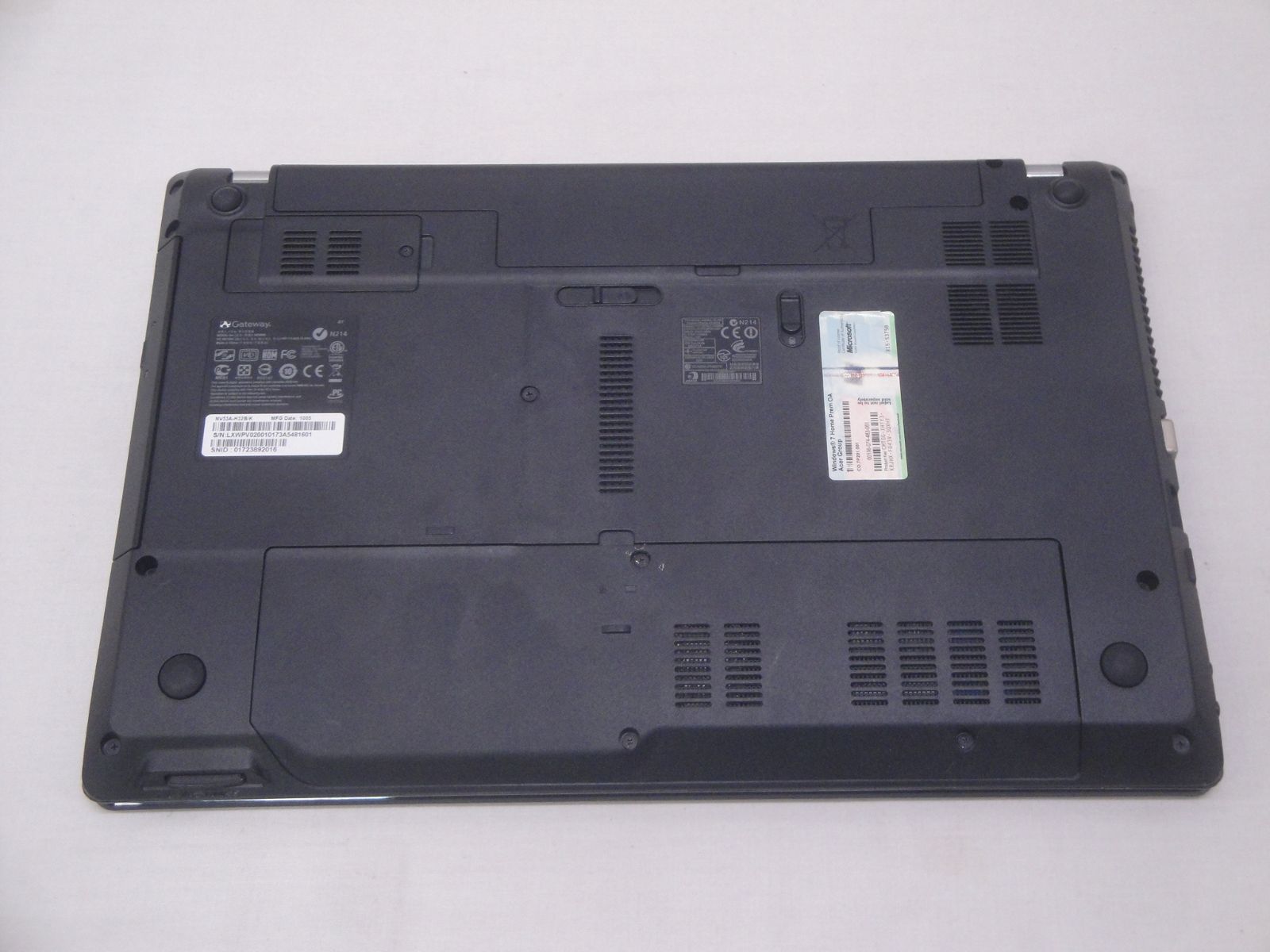 ノートPC・動作OK】Gateway NV53A Win10 HOME 認証済み CPU AMD Athlon