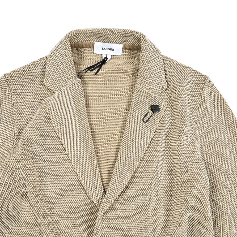 LARDINI ニットジャケット 2Bシングル 春夏秋 コットン 100
