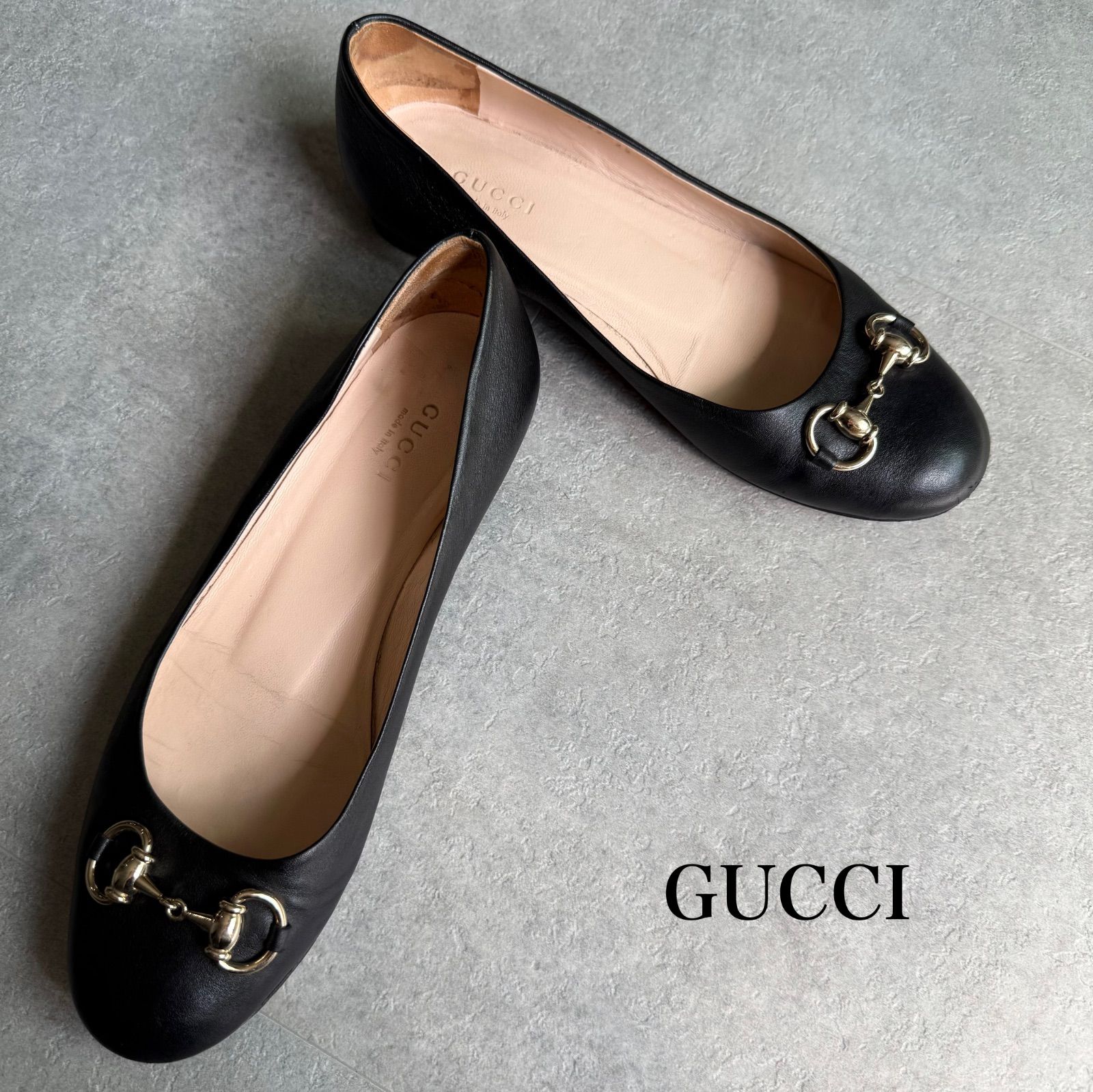 GUCCI ホースビットパンプス フラットシューズ バレエシューズ レザー