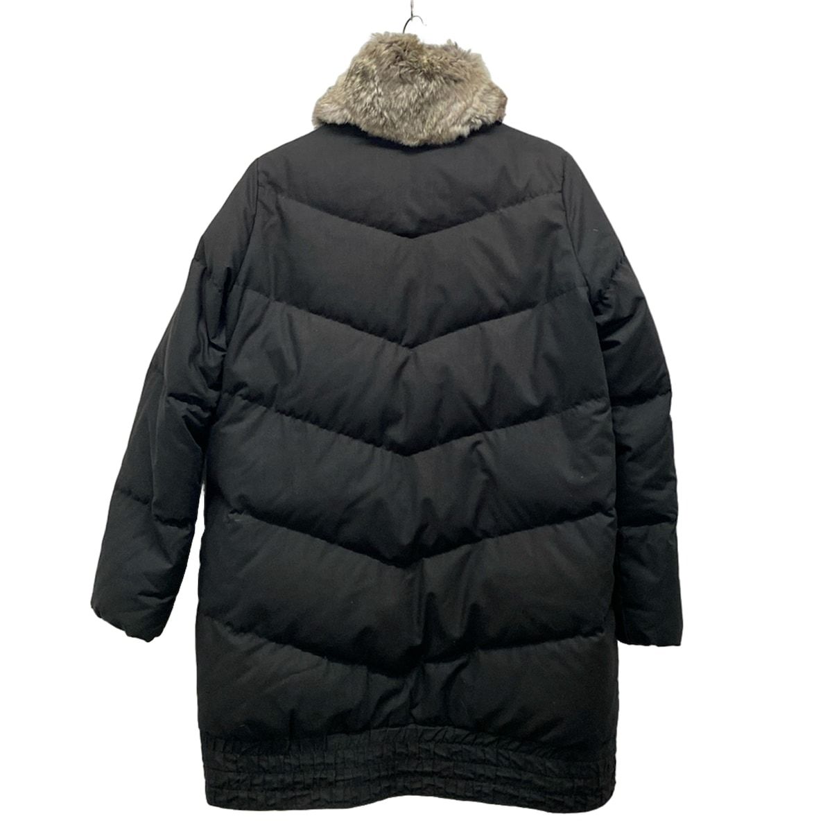 DOUBLE STANDARD CLOTHING ダブル クロージング ダウンコート サイズF レディース - 黒 長袖 ファー 冬