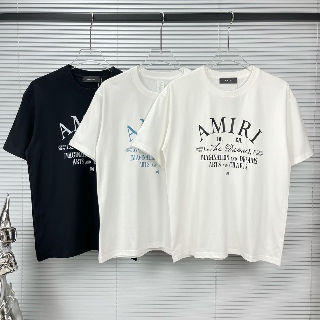 新品 AMIRI アミリ ロゴプリントTシャツ 半袖 男女兼用黒白   3