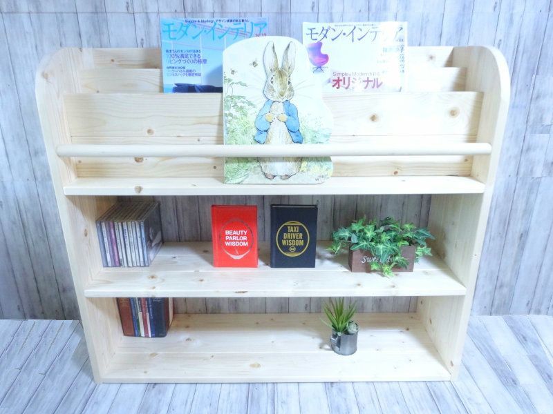 ハンドメイド オールインワンラック エクストラワイド角丸加工 ナチュラル