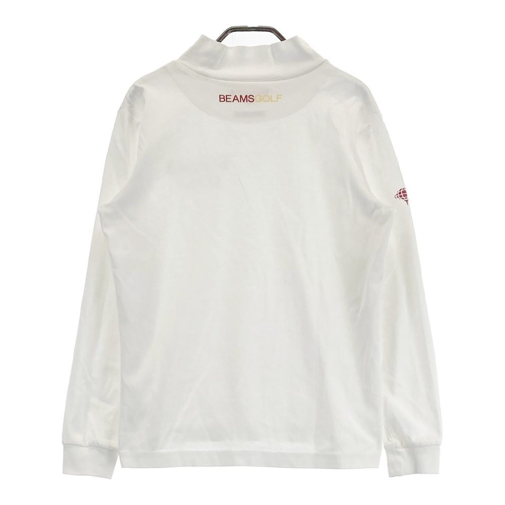 サイズ： BEAMS GOLF ビームスゴルフ  ハイネック 長袖Tシャツ  ホワイト系 [240101413749] ゴルフウェア メンズ ストスト サイズ：S BEAMS GOLF ビームスゴルフ ハイネック 長袖Tシャツ