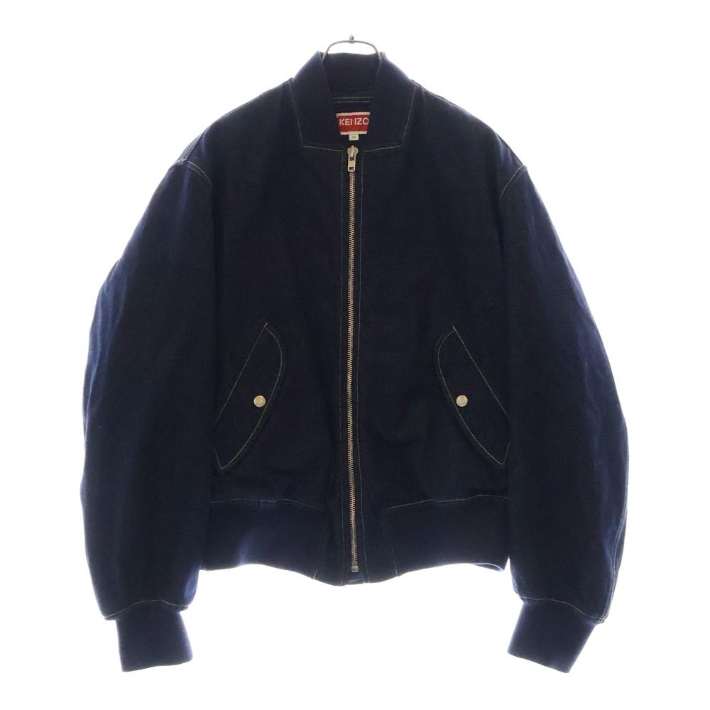 KENZO ケンゾー RINSE DENIM BOMBER デニムボンバージャケット ブルゾン アウター スタッズロゴ ネイビー FD65DB1016A1