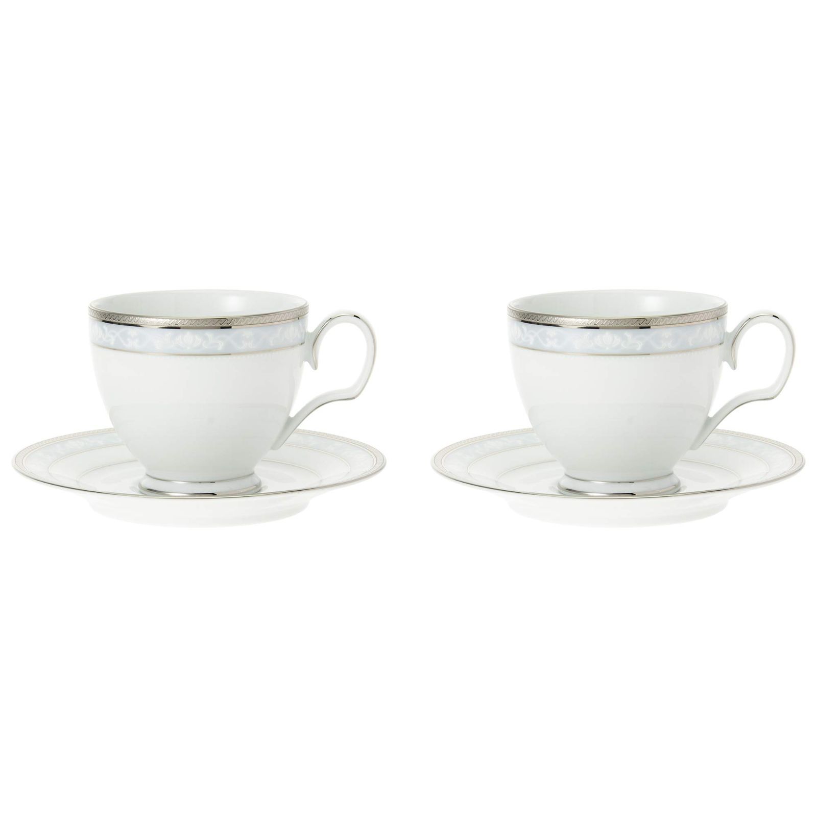 人気商品 ノリタケ カップ - ソーサー Noritake ペアセット コーヒー ティー 兼用 250cc ハンプシャープラチナ 2客 ファインポーセレン P91988|4336