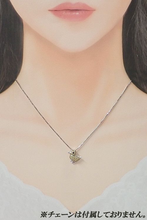 イエローサファイア ペンダントトップ ブラックダイヤモンド K18  