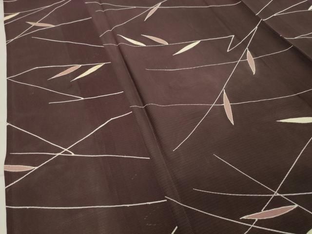 平和屋着物＊夏物 小紋 絽 枝葉文 正絹 逸品 CAAW9909gh 平和屋着物＊