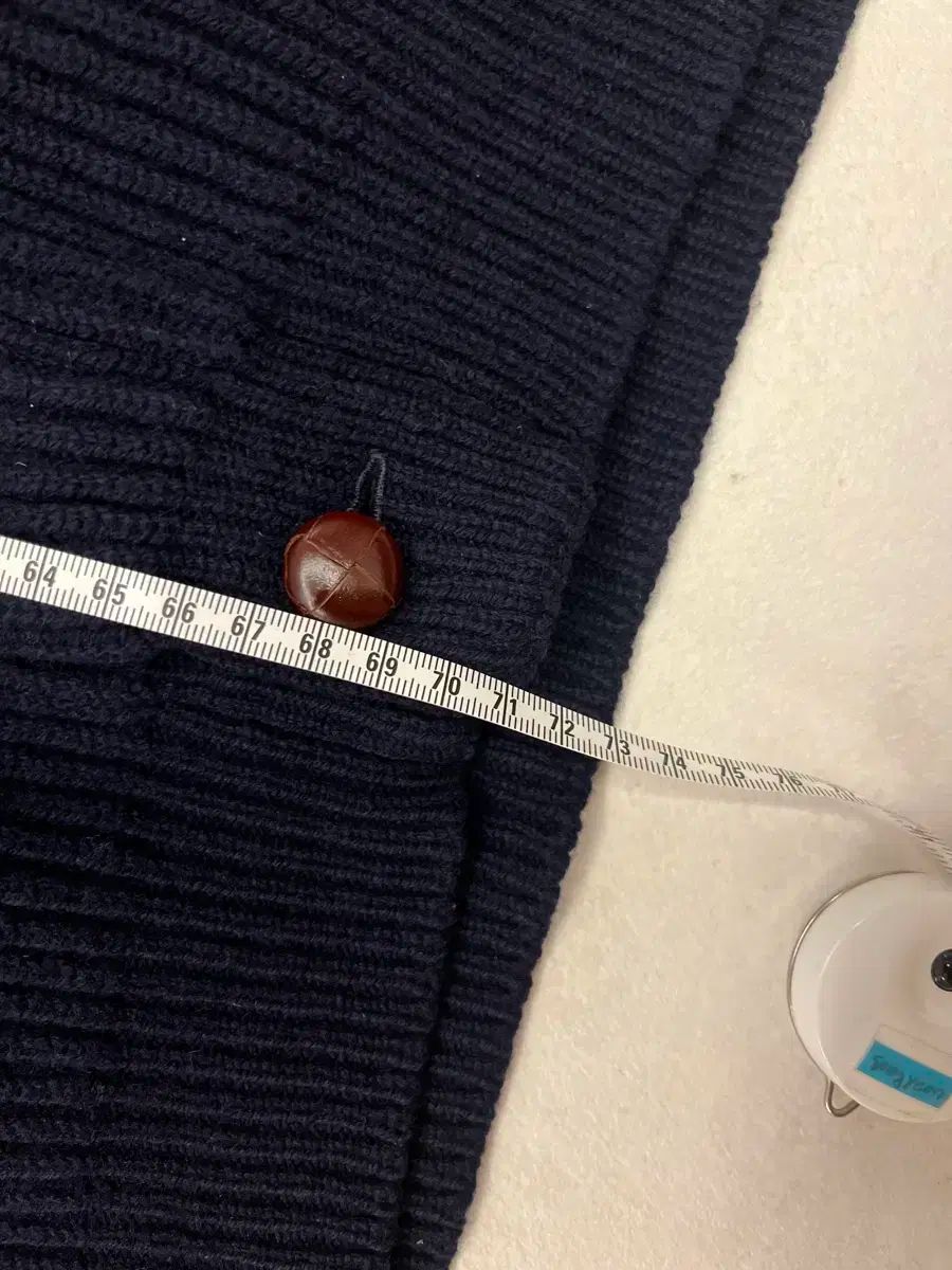 ウィリアム・ロッキー ショールカラー ネイビー カーディガン 38