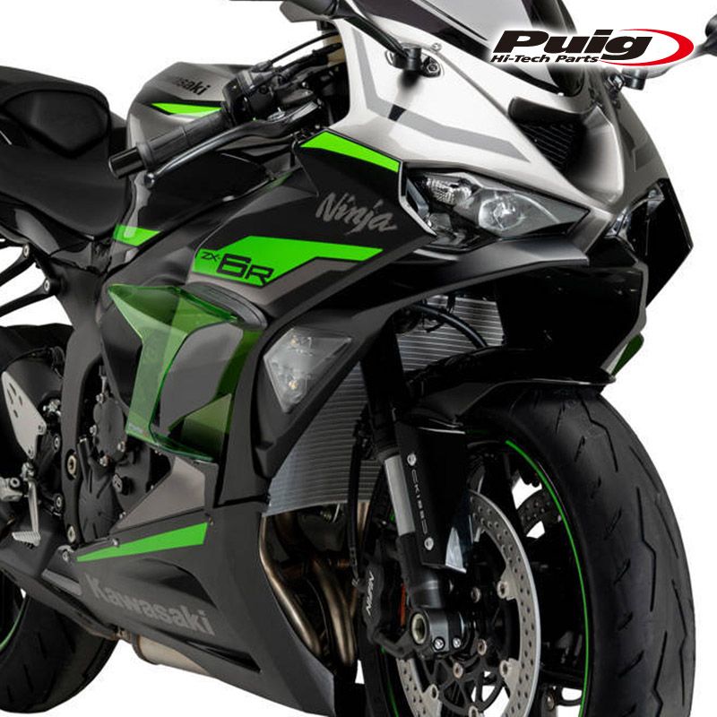 willyさん専用 Puig 21858V DOWNFORCE RACE SIDE SPOILERS [GREEN] Kawasaki ZX-6R