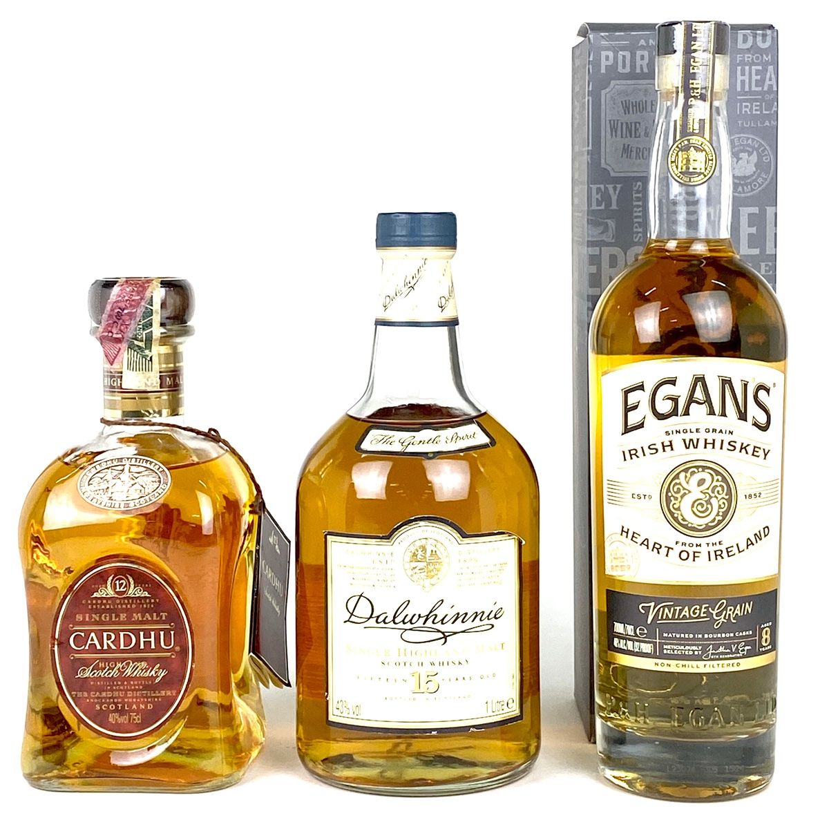 3本 カーデュ ダルウィニー EGANS スコッチ アイリッシュ 750ml ウイスキー セット 古酒