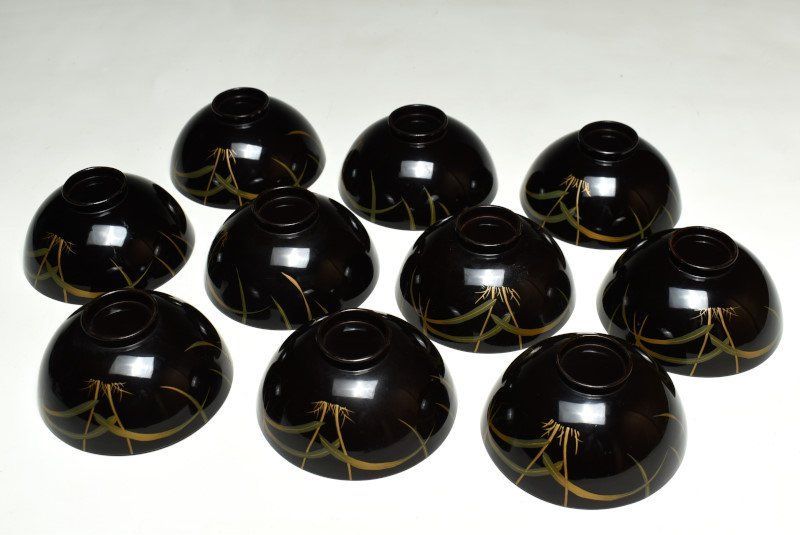 蒔絵草花文 吸物椀