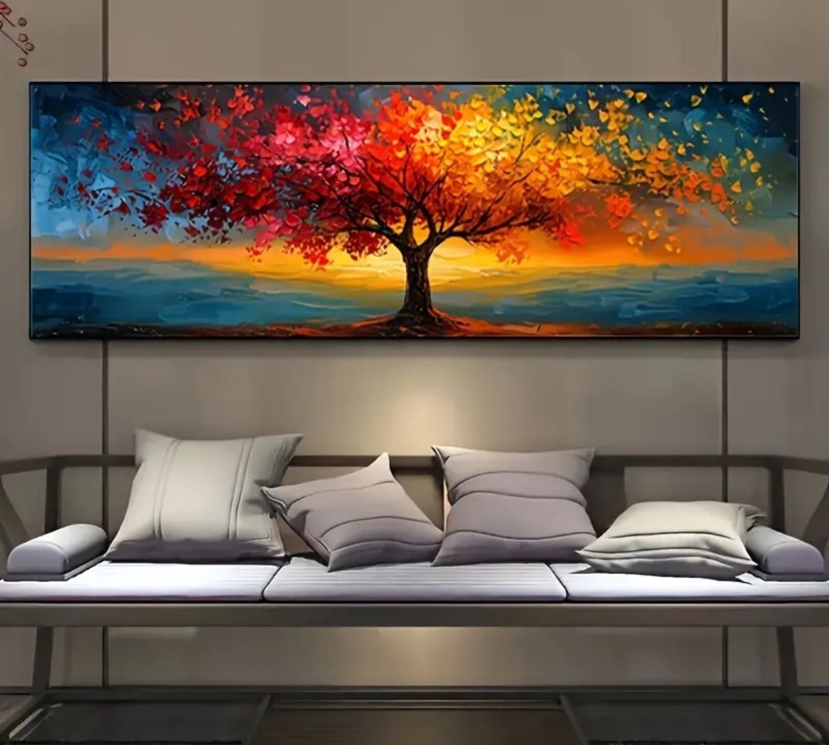 ダイヤモンドアート 絵画 スクエアビーズ 生命の木 150x50cm ダイヤモン アート 絵画 ポスター プリント スクエアビーズ 生命の木