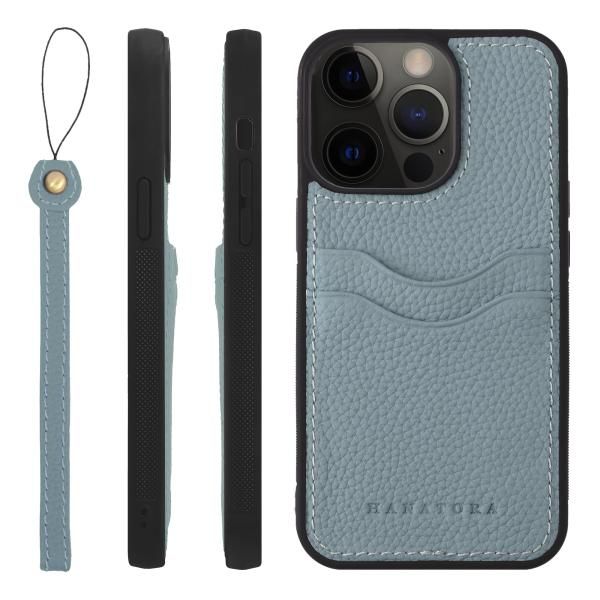 数量限定，品質保証 iPhone13Pro スマホケース シュリンクレザー ブルーグレー CPGGZ-13Pro-BlueGray iPhoneケース・カバー