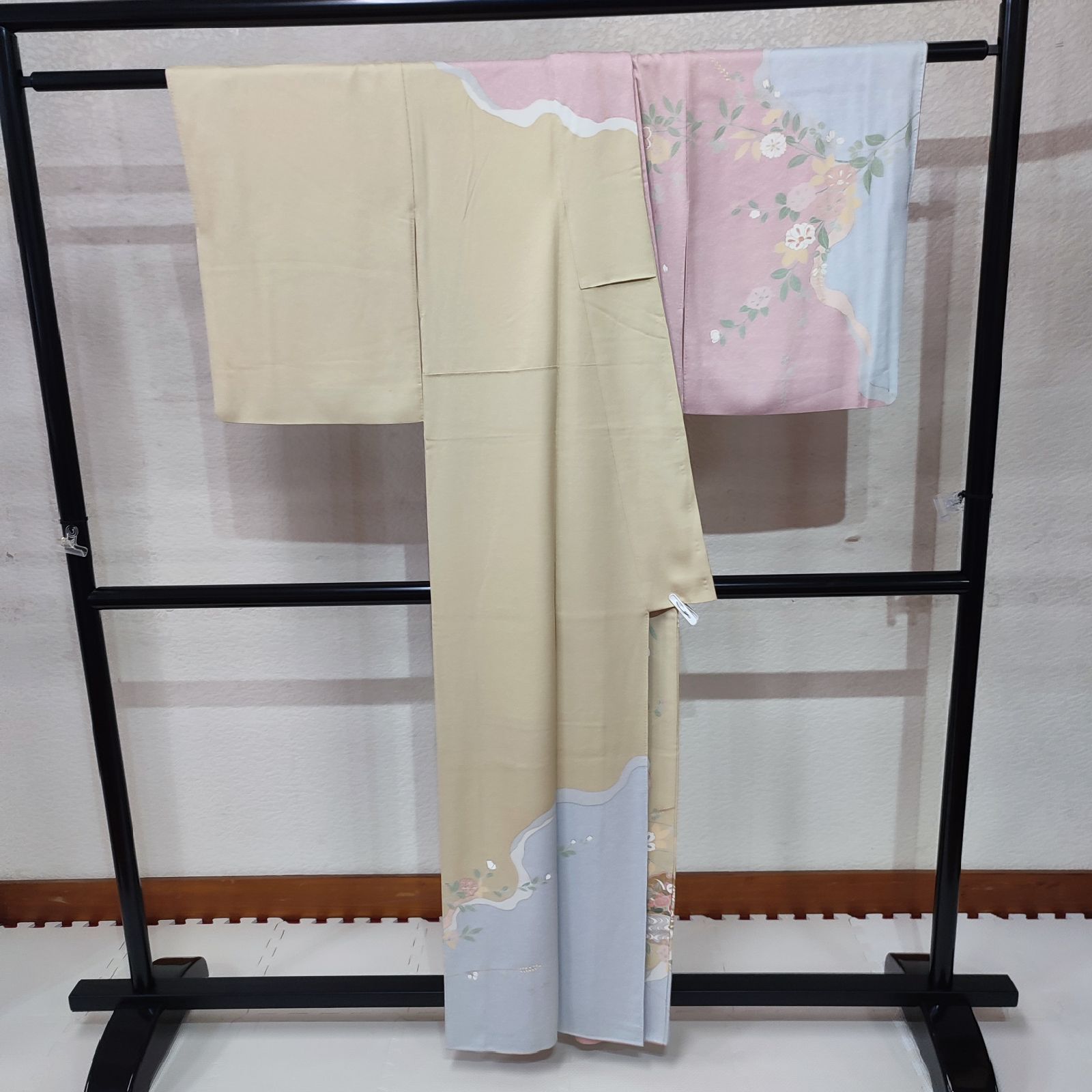 Y3852◇正絹 手縫い仕立て 雪輪 訪問着 着物 Y3852◇正絹 手縫い仕立て 雪輪 訪問着 着物 Y3852◇正絹 手縫い仕立て