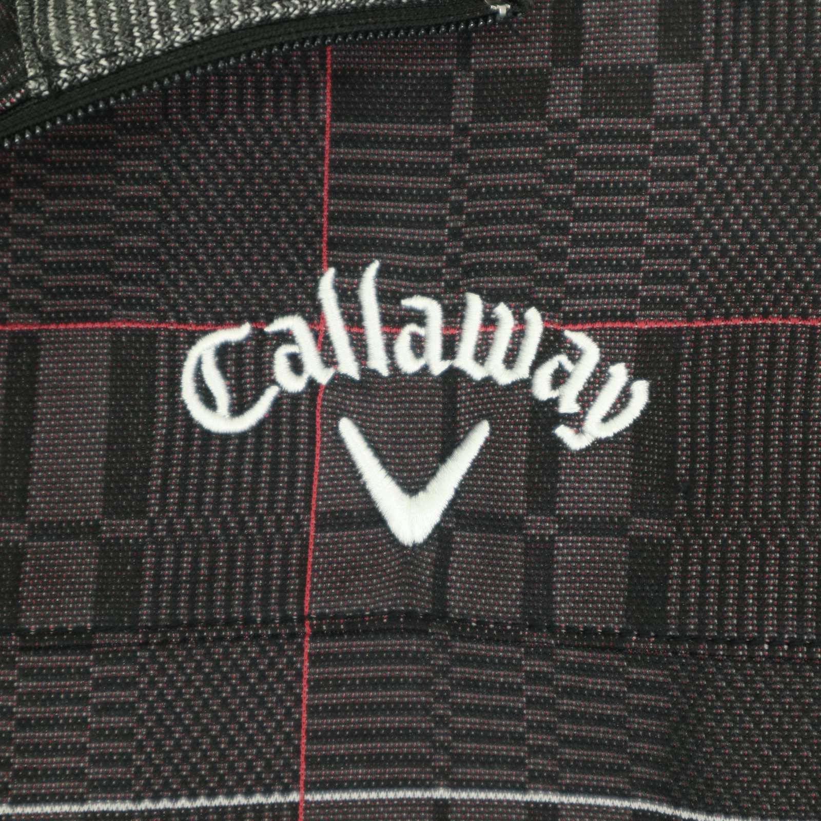 キャロウェイ ニット 中綿ジャケット ジップジャンパー 刺繍ロゴ チェック Callaway キャロウェイ ゴルフ 通年 ロゴ刺繍☆ ストレッチ チェック柄