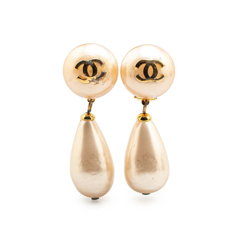 訳あり品 CHANEL シャネル ヴィンテージ パールピアス CHANEL／シャネル／ヴィンテージ／ココマーク／パール／ピアス