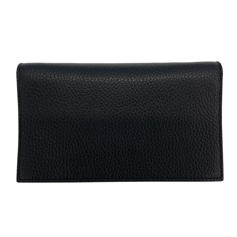 グッチ GUCCI インターロッキングG チェーンウォレット 466506 ブラック レザー レディース ウォレットチェーン