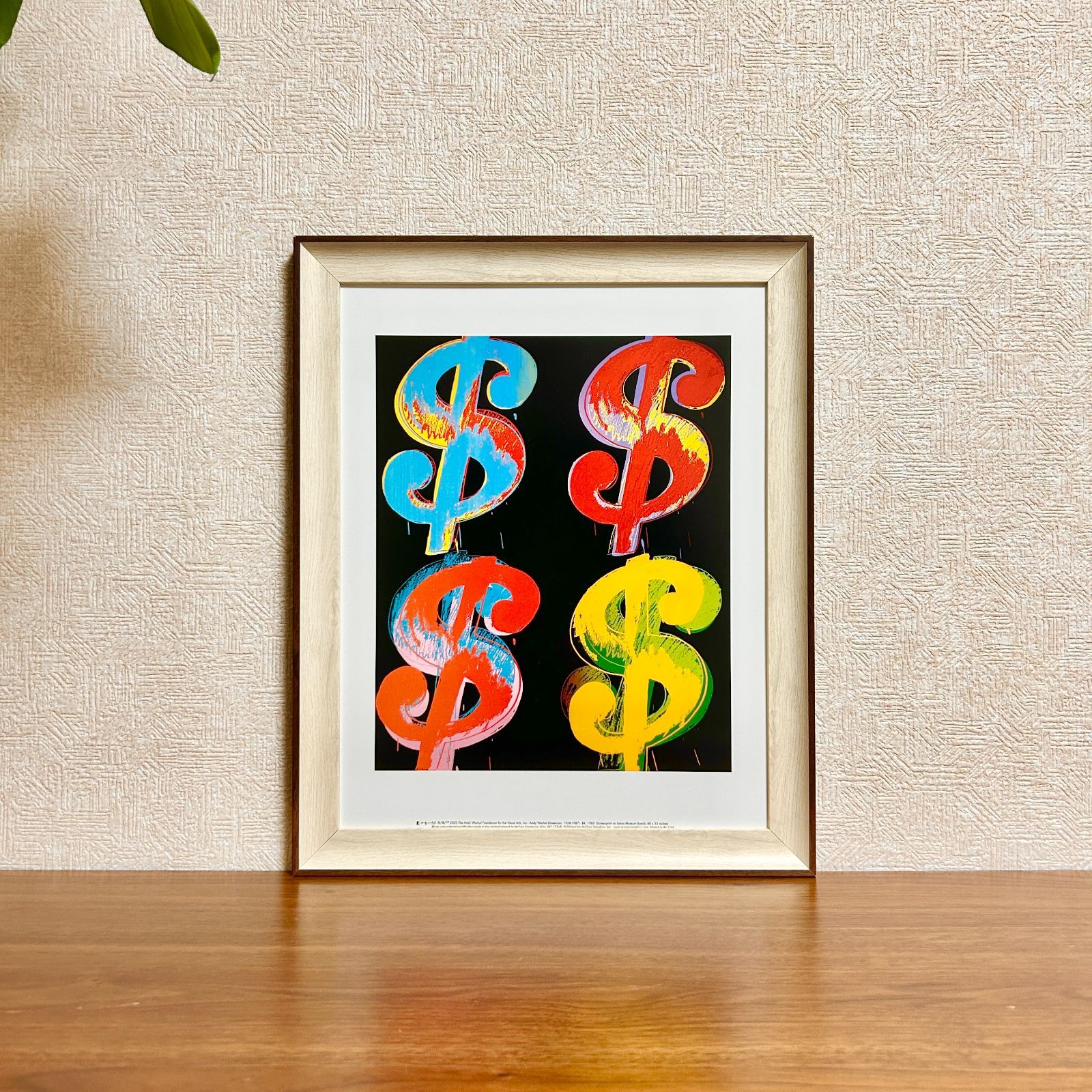 アンディウォーホル　Andy Warhol ドル　$ 額縁　ポスター 新品☆額縁付アートポスター(BRUCE MCGAW GRAPHICS)☆アンディ