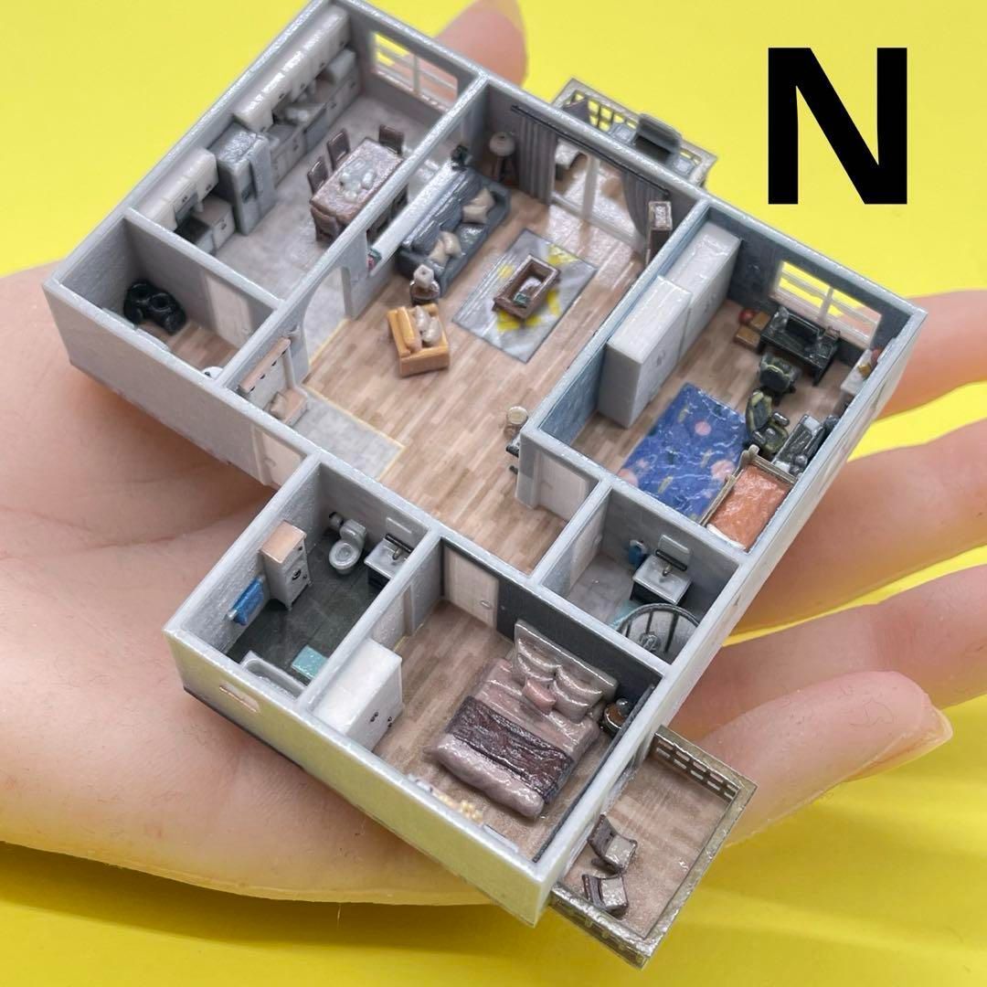 Nゲージ 住宅模型 ジオラマ ドールハウス 完成品 フィギュア 1