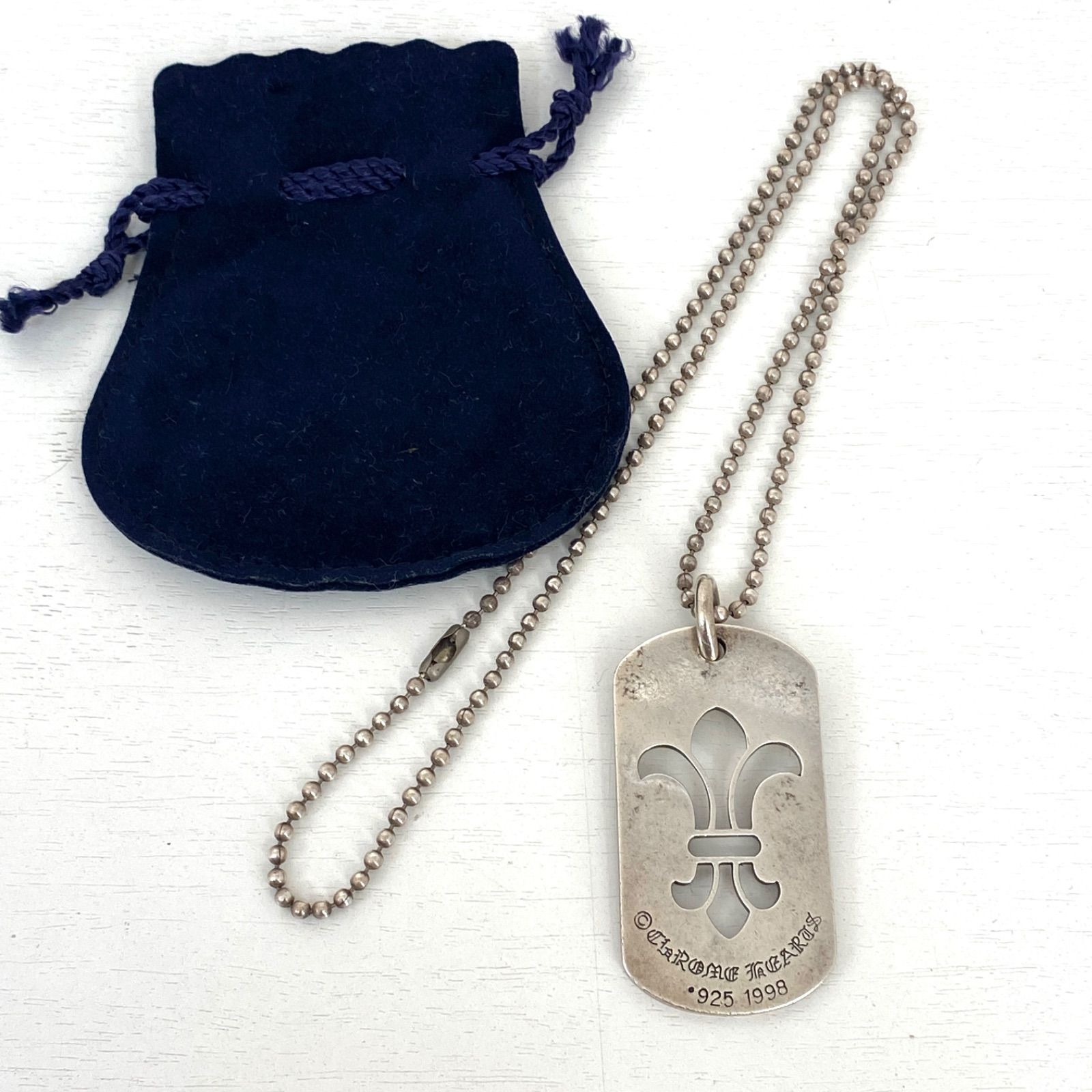 CHROME HEARTS クロムハーツ ドッグタグ ネックレス シルバー925