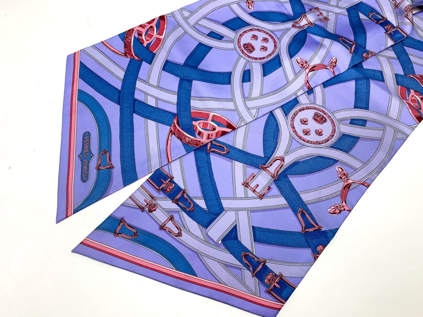 HERMES エルメス ブルー系 ピンク マキシツイリー カヴァルカドゥール