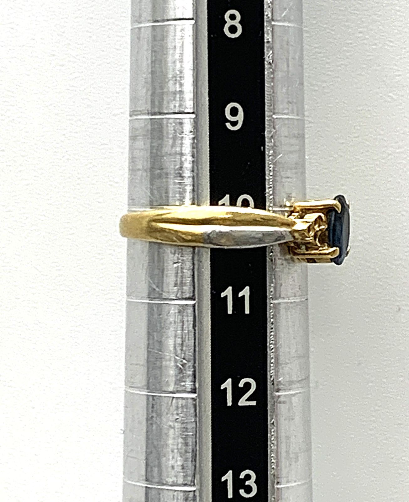 訳あり・格安》K18 ・ PT900 コンビ ダイヤモンド 0.04ct 青石