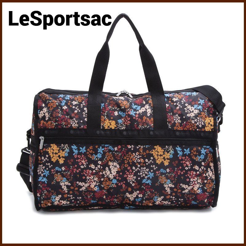 LeSportsac DELUXE LG WEEKENDER レスポートサック ボストンバッグ 外側ファスナーポケットあり 背面にキャリーケースのハンドルを通せるポケットあり ブラック系 レディース 新品未使用品 レスポートサック ボストンバッグ 旅行バッグ4319 14