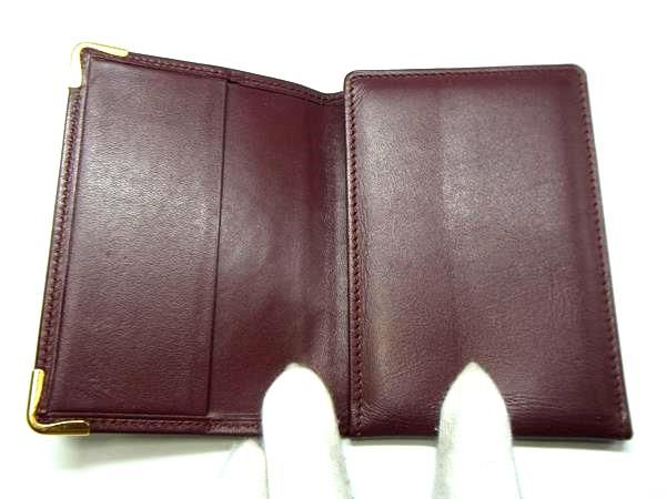 ＊極美品＊カルティエ マストライン 名刺入れ パスケース カードケース ボルドー 極美品＊カルティエ マストライン 名刺入れ パスケース カード