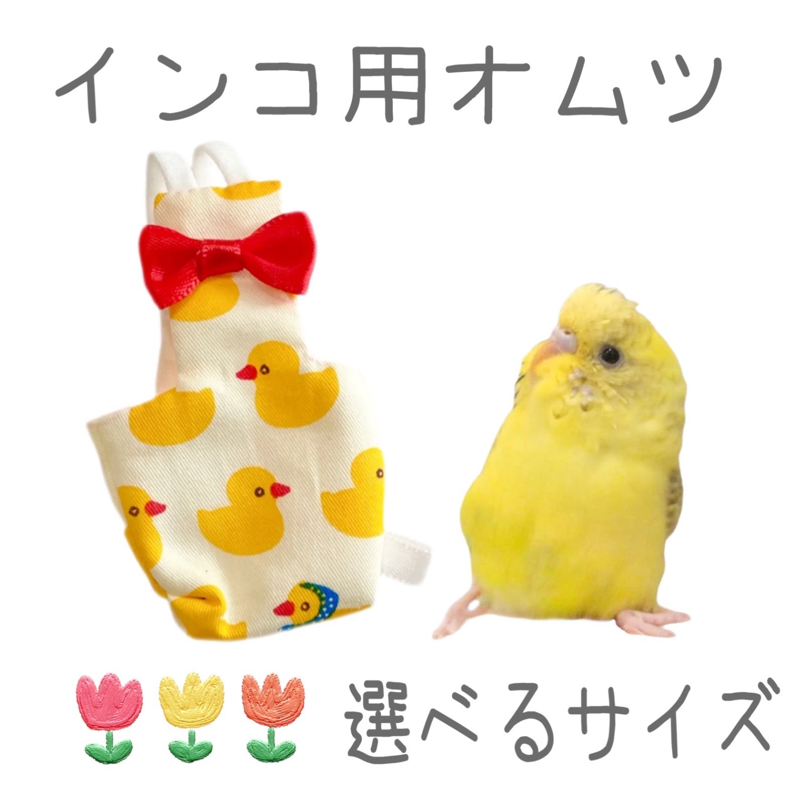 ひよこ セキセイインコ インコ オムツ バードスーツ おむつ 鳥 フライト XS S M L XL - メルカリ