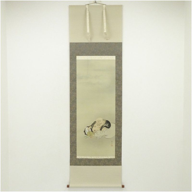 掛け軸 中野京香 『 布袋 』 絹本 希少 軸装 茶道具 掛軸 美品 です。 掛け軸 中野京香 『 布袋 』 絹本 希少 軸装 茶道具 掛軸 美品