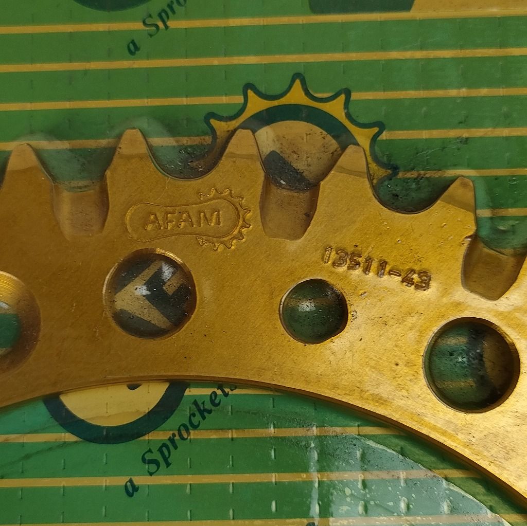 AFAM スプロケット 43T ヤマハ YZ250 82-94 他 13511-43 チェーンサイズ520 BRIGHTFACE_UK