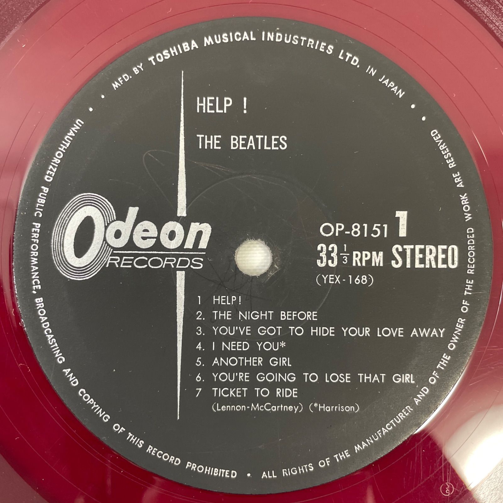 The Beatles – Help!】LP インサートあり 見開きジャケット 赤盤