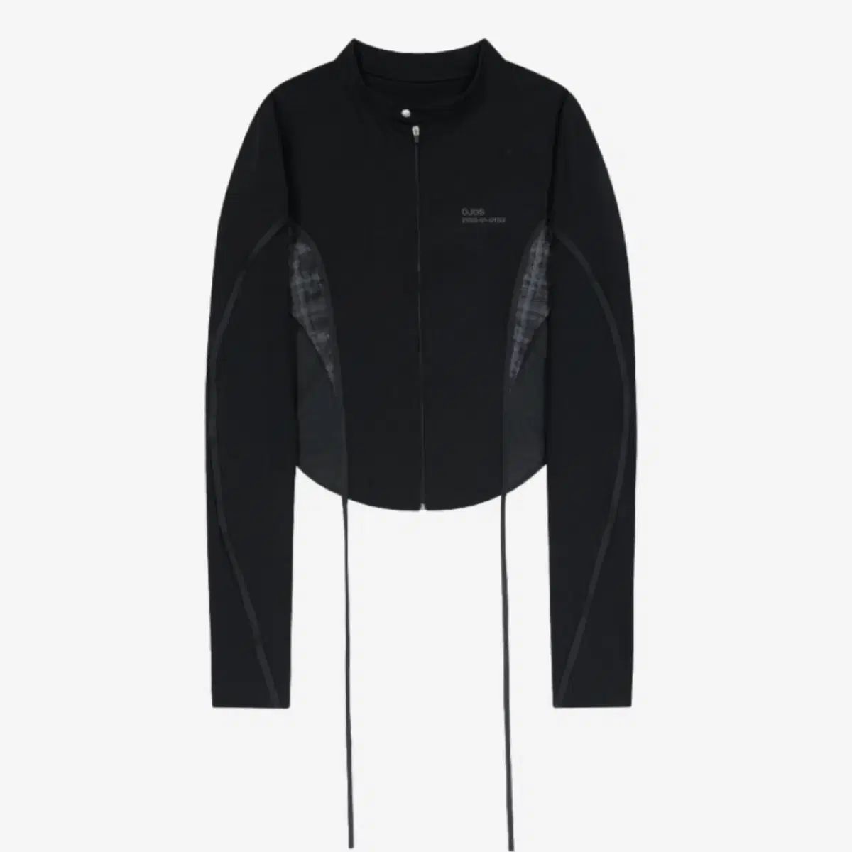 オホス ストラップ トリミング パータン ジャケット ブラック