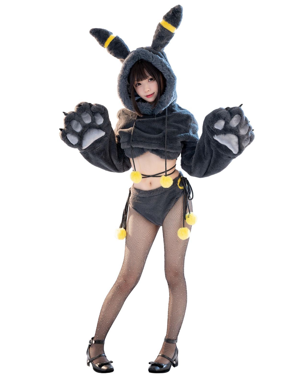ブラック 変装 変身 仮装 衣装セット キュート ふかふか 萌え かわいい セクシー ビースト モンスター 黒猫 動物風 パンツ ランジェリー ブラジャー 上着 パジャマ ホームウェア 長袖 ゲーム アニメ コス コスプレ コスチューム 美女 レディース M