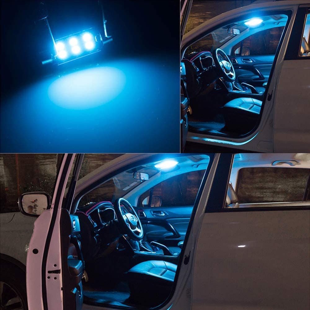 MAZERO T10 LEDバルブ アイスブルー 31mm LED ルームランプ キャンセラー内蔵 室内灯 トランクランプ 車内灯 ライセンスランプ  マップランプ ナンバー灯 汎用 31ミリメートル 薄い青 LEDライト 両口金 無極性 12V 4連 2 - メルカリ