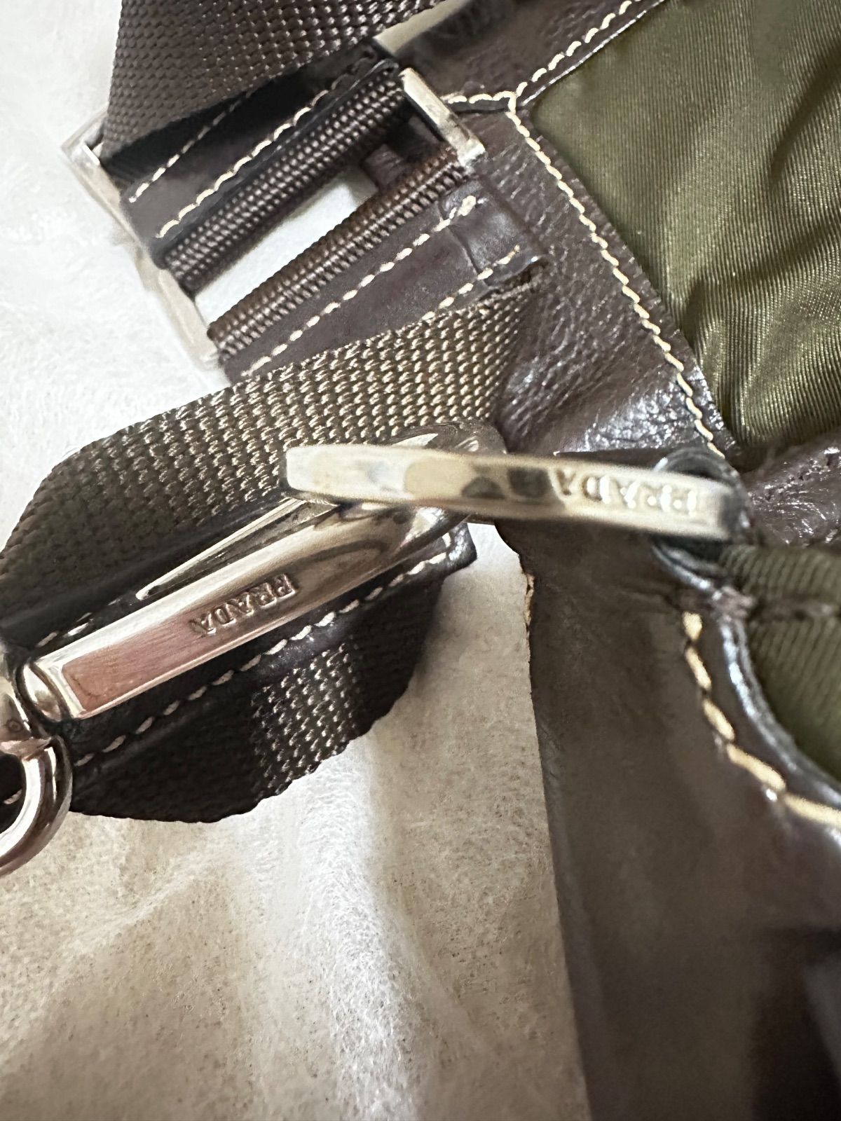 美品 PRADA プラダ 2way ベルト ショルダーバッグ