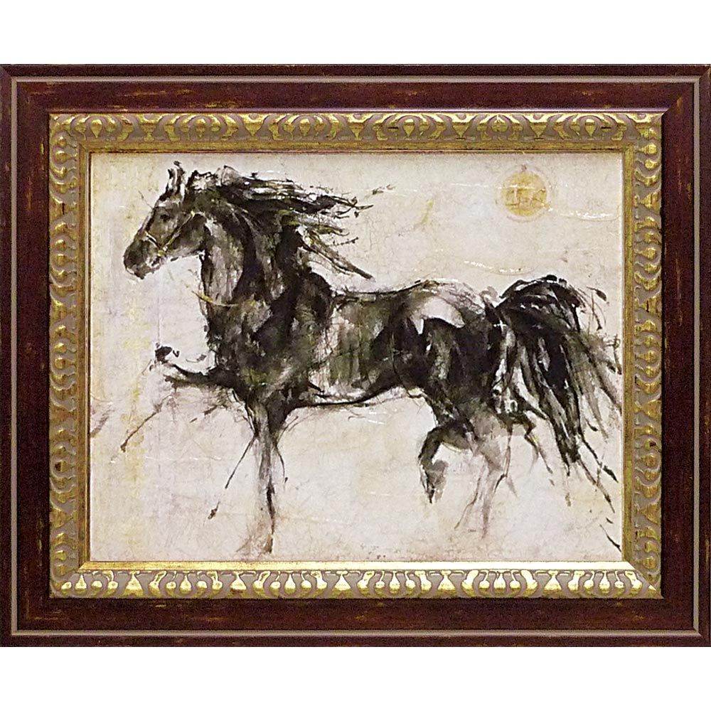 馬の風景画 絵画 森 アート 馬のいる風景画 イギリスのアート