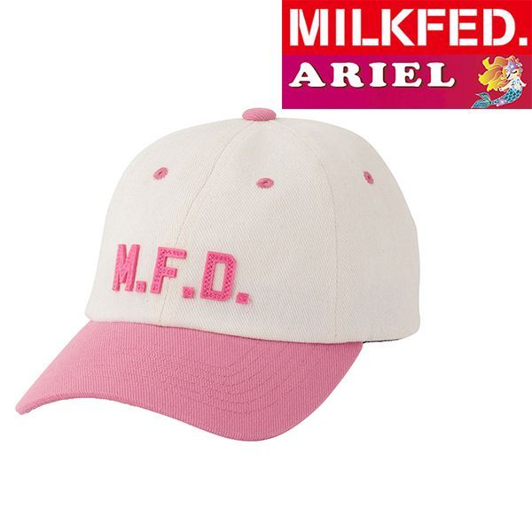 キャップ 帽子 ミルクフェド milkfed MILKFED MFD BICOLOR CAP 103232051007 メンズ レディース ブランド  ベージュ 茶系 ベースボールキャップ ロゴ オシャレ 可愛い