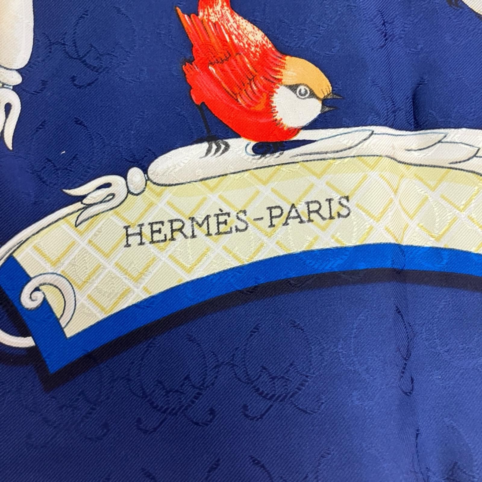 HERMES エルメス スカーフ カレ90 自由の天地への鍵 LACLEdesCHAMPS  